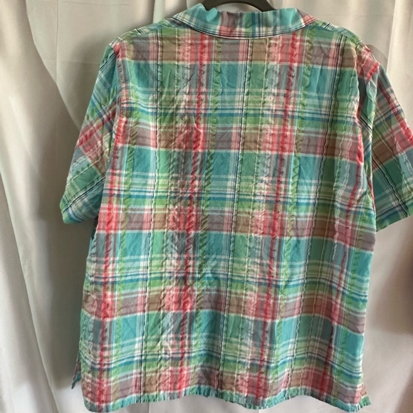 Alfred Dunner Vibrant Plaid Shirt - Picture 7 of 9